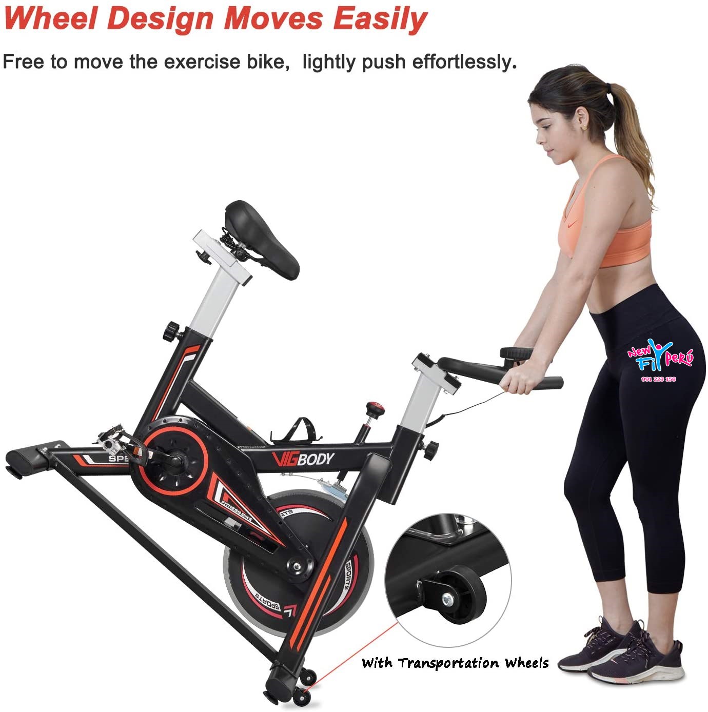 Bicicleta Spinning 7 YORK-1701 Volante De 15kg